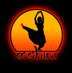 Logo Mohini słonko na czarnym