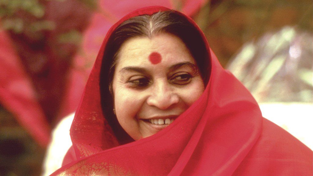 Mother in red sari